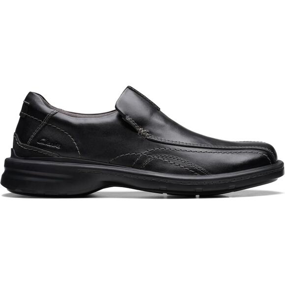 NWT Clarks Men's Gessler Step Loafer, Black Leather, 12 - Picture 4 of 6